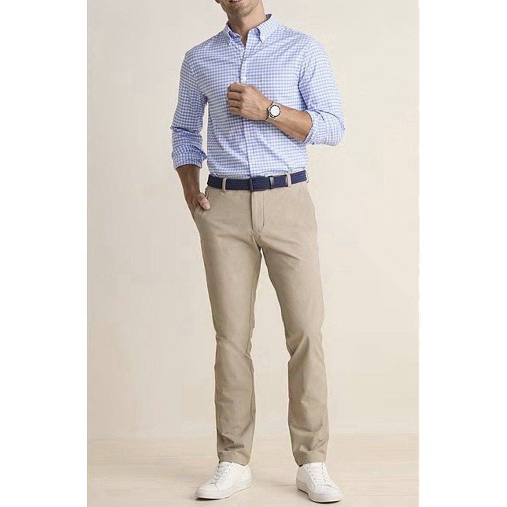 Vineyard Vines On-The-Go Pant Mens 38x30 Khaki Tan Performance Chino Slacks